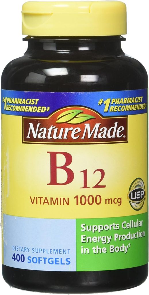 Nature Made Vitamin B12 1000 mcg, Dietary Supplement for Energy Metabolism Support, 150 Softgels, 150 Day Supply