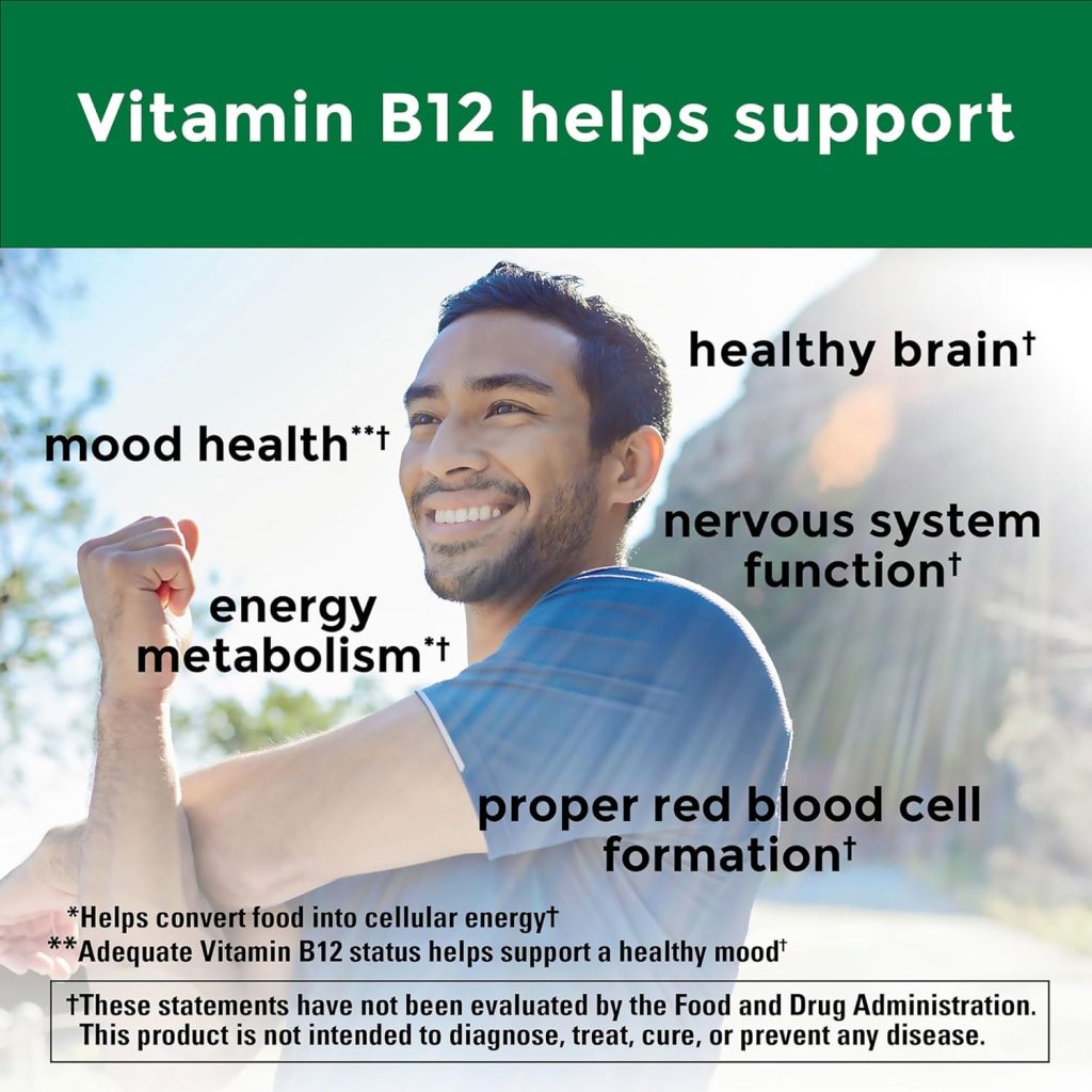 Nature Made Vitamin B12 1000 mcg, Dietary Supplement for Energy Metabolism Support, 150 Softgels, 150 Day Supply