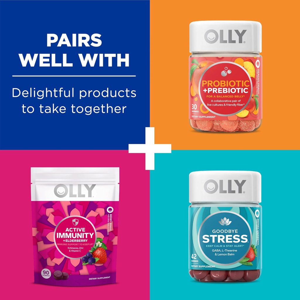 OLLY Mens Multivitamin Gummy, Vitamins A, C, D, E, B, Zinc, Blackberry Flavor, 45 Day Supply - 90 Count